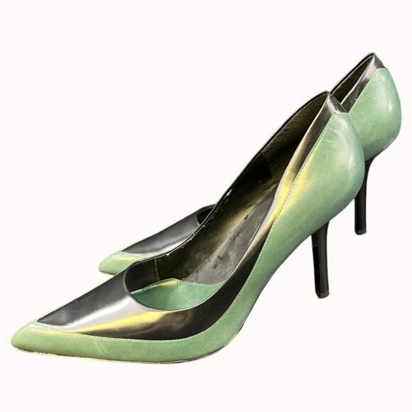 Nine West All The Way Women's Green Shoes/Heels Size 8.5M SKU 5255 - Picture 4 of 8